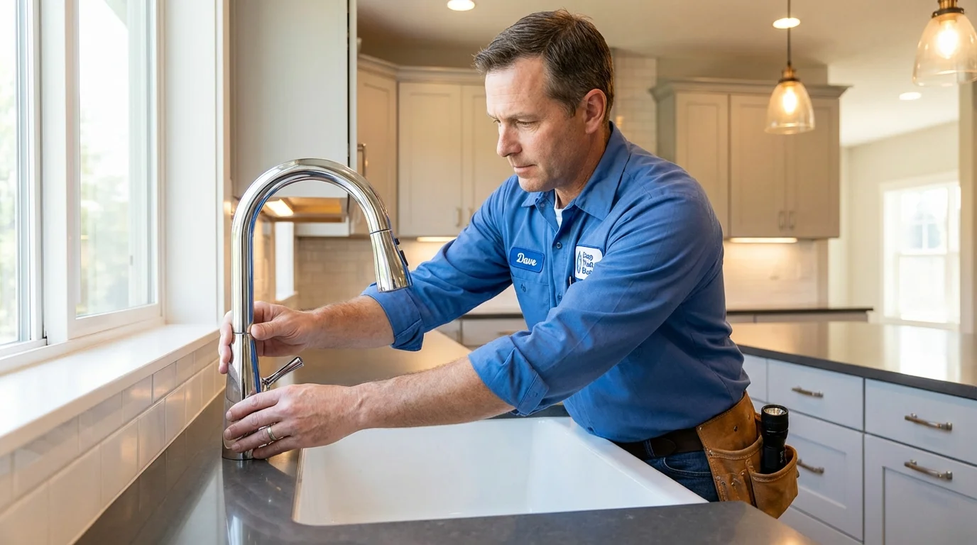 Kitchen faucet installation by Johns Plumbing LLC in Lewisburg